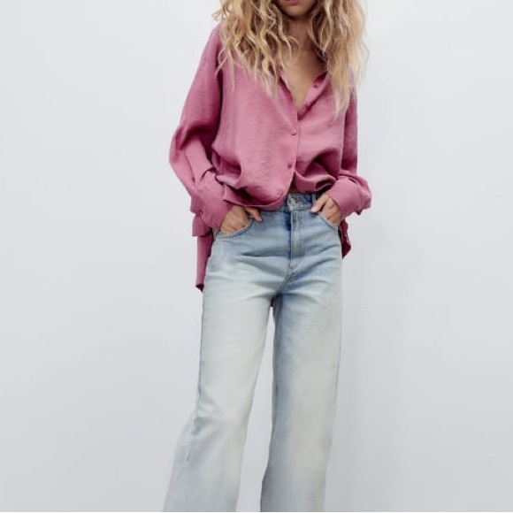 Zara Tops Zara Flowy Oversized Shirt Poshmark